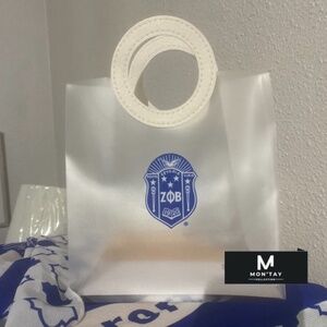 Zeta Phi Beta Frosted Clear gift bag or tote